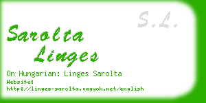 sarolta linges business card